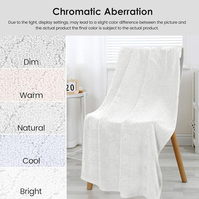 JML Microfiber Bath Towels Set of 2, 30 in x 60 in, White | Hanging Loop, Super Soft, Absorbent, Lint Free, Fade Resistant, Lightweight, Quick Dry, Use for SPA , Sauna, Salon Hair Wrap - Image 9