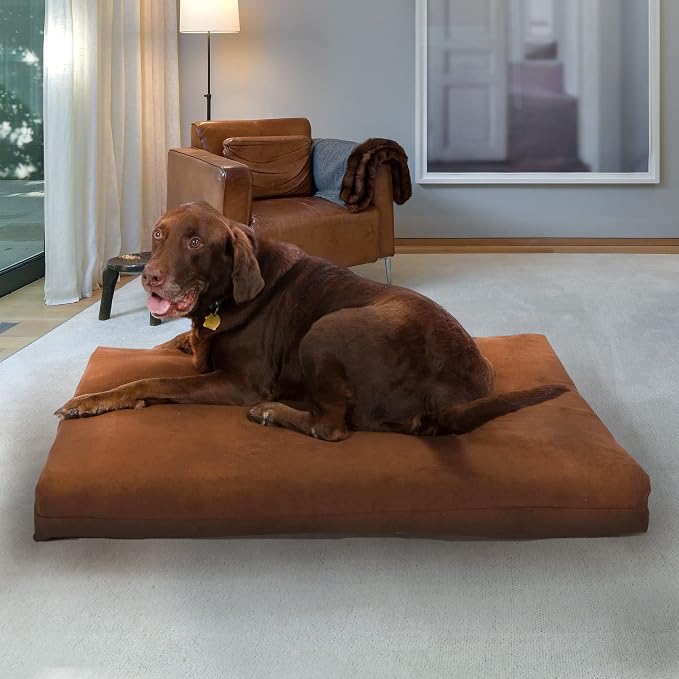 Pet Support Systems Orthopedic Dog Bed - Gel Memory Foam Pet Bed, Luxury Washable Dog Bed for Sleeping and Support (Removable Cover, X-Large Brown Dog Bed) - Image 8