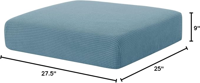 Hokway Stretch Couch Cushion Slipcovers Reversible Cushion Protector Slipcovers Sofa Cushion Protector Covers(Smokyblue, Small) - Image 10