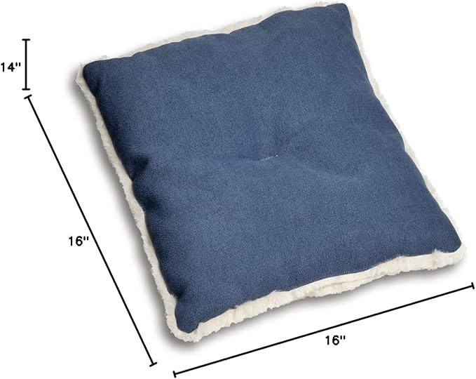 Best Pet Supplies Cat Bed for Indoor Cat, Domed Tent House with Removable Pillow, Covered Cat Cave for Small Dog, Puppies and All Breeds of Cats - Navy, 16 x 16 x H:14" - Image 8
