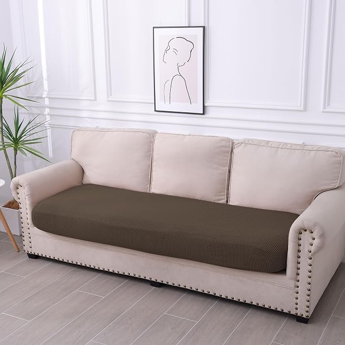 hyha Waterproof Couch Cushion Covers for Pets, Non Slip Sofa Seat Cover | Stretch Jacquard Fabric, Elastic Bottom, Non Slip Fit, Waterproof Protection, Pet Hair Protection (1 Piece for Large) - Image 8