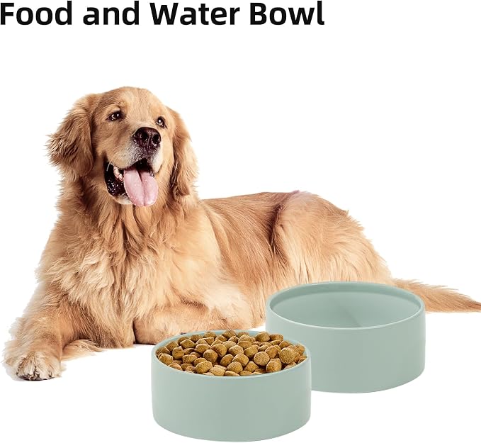 Havniva Ceramic Dog Bowls, Dog Food and Water Bowl Set, Dog Water Bowl | 7.3” Ceramic Dog Food Bowls with Non-Slip Rubber Base, Large Capacity, Dog Feeding Bowls for Medium Dogs - Image 5