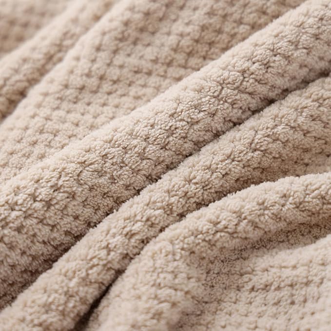 30x60 Inches Extra Large Bath Towels Set Super Soft Absorbent Luxury Microfiber Towels for Bathroom (Beige,3PCS) (Pack of 2) - Image 6