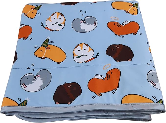 Tater Pets Guinea Pig Fleece Cage Liner - Tidy Mat - Lap Pad - Corner Pad - Absorbent - Machine Washable - for Guinea Pigs and Hedgehogs (Piggie Party, 2x6 C&C (28"x 84")) - Image 4