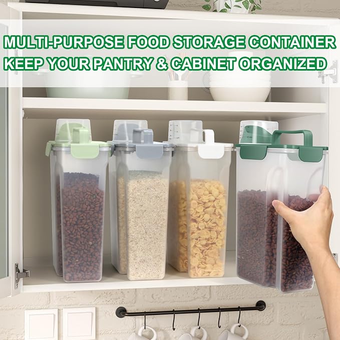 TBMax Cat Dog Food Storage Container 5 to 7 lbs, Secondary Pet Food Storage Beyond a Large Dog Food Bin for Daily Use, Easy-Pouring Bird Seed Dispenser, Travel Kibble Container for Outdoor-Light Green - Image 7