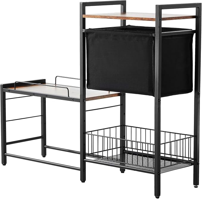 VEVOR Pet Feeding Station with Storage, 4 Height Adjustable Elevated Dog Bowl, Dog Bowls Stand with Toy Bin Basket, Raised Feeding Station Cabinet, Pet Storage Organizer for Large Medium Small Dogs - Image 9