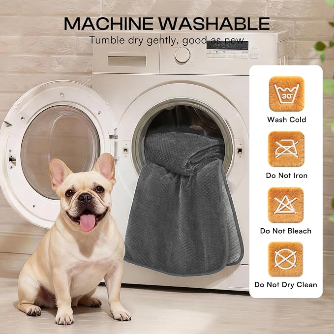 Luciphia Waterproof Blanket for Small Dog Cat Puppy Ultra-Soft & Calming Pet Throw Reversible Warm Fleece Durable Furniture Crate Couch Cover Protector Machine Washable Leakproof Grey, S (40''x28'') - Image 8