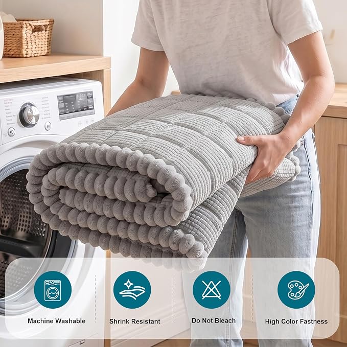KRFOONN Couch Cover for Dogs Washable Pet Couch Covers for 2 Cushion Sofas Non-Slip Dog Sofa Protectors Cushion Covers Soft Sofa Slipcovers Protector for Pets (Style B-Light Grey, 27.6" x 59") - Image 8