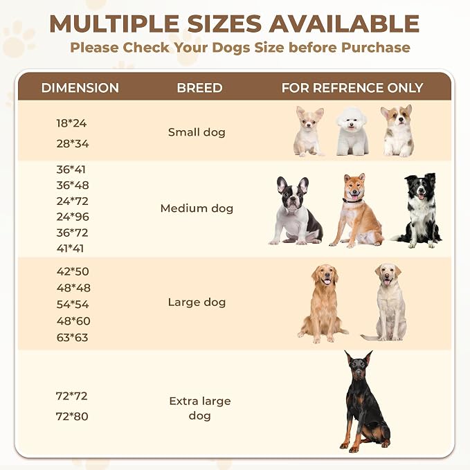 Fostanfly Washable Dog Pee Pads, 1 Pack 24''x96''(2x8ft) Runner Rug, Brown | Reusable Potty Training Pads for Dogs, Waterproof, for Playpen, Crates & Furniture - Image 8