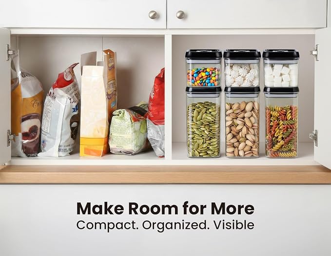 Felli Flip Tite Food Storage Container 5" LARGE Size Airtight Lid Lock Top, Stackable Kitchen Canister for Space Saving, Pantry Fridge Cupboard Organizer, Spice Seasoning Pet Treats Snack (1.1 qt) - Image 9