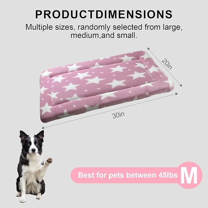 Washable Dog Bed Mat With Anti-Slip Bottom, Deluxe Plush Memory Foam Crate Pad & Waterproof Outdoor Kennel Mat For Dogs & Cats-Durable Crates Beds, Large Medium Small Puppy Size 30" x 20",pink - Image 7