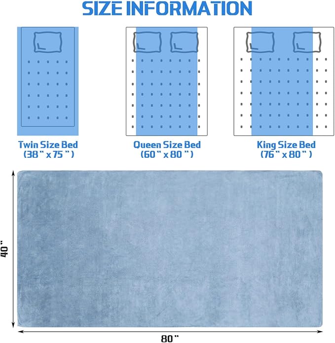 Mixweer 2 Pcs Oversized Bath Towels, 40 x 80 Inch Giant Microfiber Jumbo Bath Sheets Ultra Soft Bathroom Microfiber Quick Dry Absorbent Shower Towels for Spa Camping Beach (Haze Blue) - Image 8