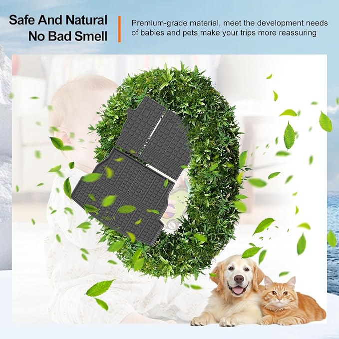 powoq Cargo Mat Compatible with 2019-2025 Toyota RAV4 Backrest Mat Cargo Liner Trunk Mat Back Seat Protector Replacement for 2019-2024 2025 Toyota RAV4 Accessories (Trunk Mat+Backrest Mats) - Image 6