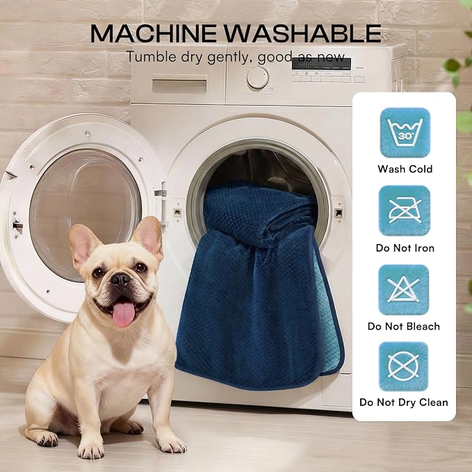Luciphia Waterproof Blanket for Small Dog Cat Puppy Ultra-Soft & Calming Pet Throw Reversible Warm Fleece Durable Furniture Crate Couch Cover Protector Machine Washable Leakproof Blue, S (40''x28'') - Image 8