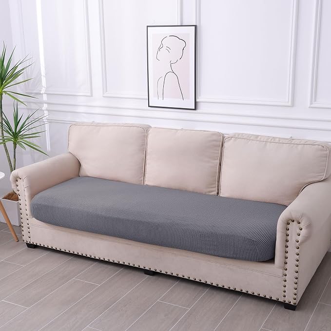 hyha Waterproof Couch Cushion Covers for Pets, Non Slip Sofa Seat Cover | Stretch Jacquard Fabric, Elastic Bottom, Non Slip Fit, Waterproof Protection, Pet Hair Protection (1 Piece for Large) - Image 7