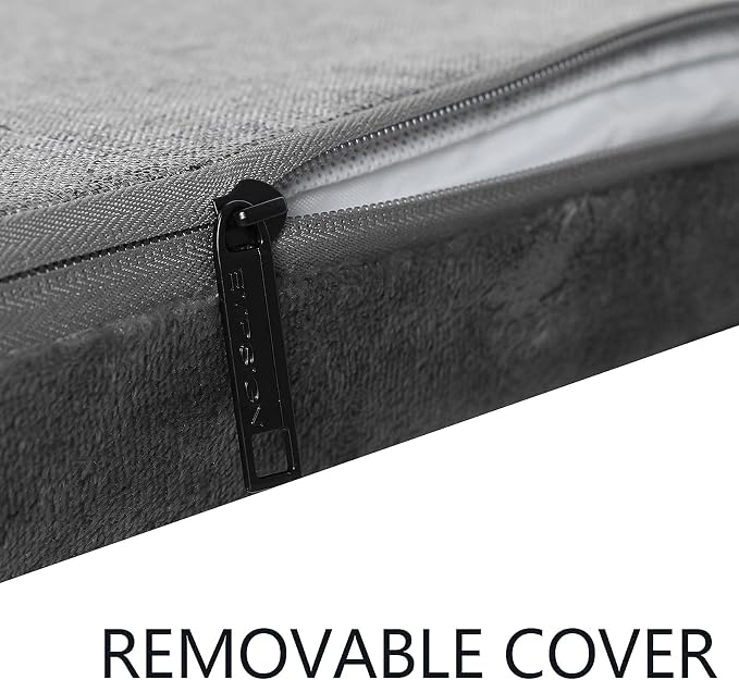 EMPSIGN Dog Bed Mat Crate Pad Mattress, Ultra Soft Pet Kennel, Grey, XXL | Reversible(Cool & Warm), Waterproof Linings, Removable Machine Washable Cover, for 48" Dog Crate, Firm Support - Image 7