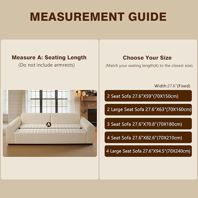OHSIO Couch Cover for Pets Plush, Non Slip Cozy Sofa Cover Pet Friendly, Soft Thick Fuzzy Sofa Slipcovers for 3 Cushions Washable Couch Sofa Funiture Protector(White,27.6'' x 59'') - Image 9
