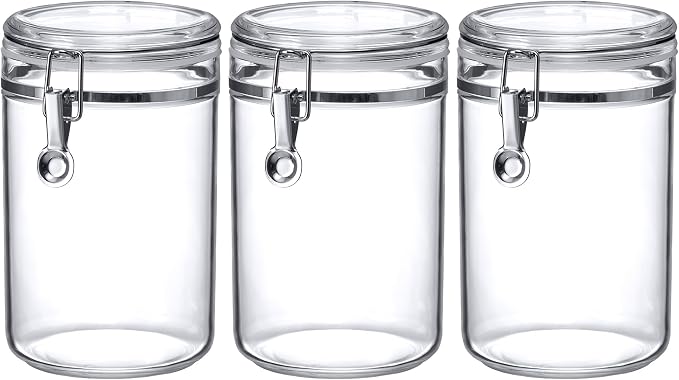 Amazing Abby - Cathy - 56-Ounce Plastic Canister (Set of 3), Plastic Airtight Food Container, Stackable for Pantry Storage, BPA-Free and Shatter-Proof, Perfect for Home and Commercial Use - Image 7