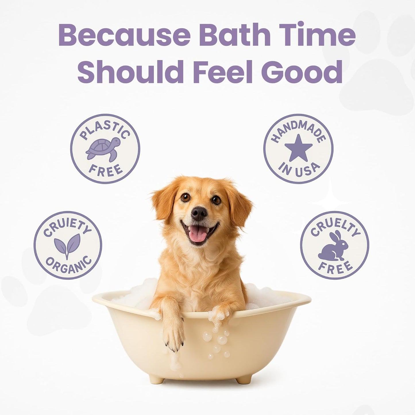 Gentle All Natural Dog Shampoo for Dry Coat for Sensitive Skin | Bar Shampoo for Dogs | Organic Dog Shampoo Sensitive Skin | Lavender (1)