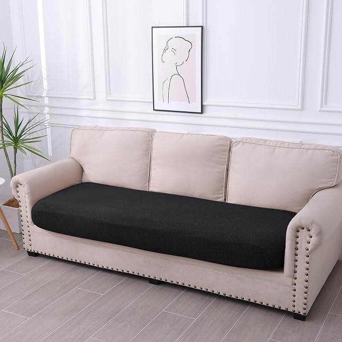 hyha Waterproof Couch Cushion Covers for Pets, Non Slip Sofa Seat Cover | Stretch Jacquard Fabric, Elastic Bottom, Non Slip Fit, Waterproof Protection, Pet Hair Protection (1 Piece for Large) - Image 7