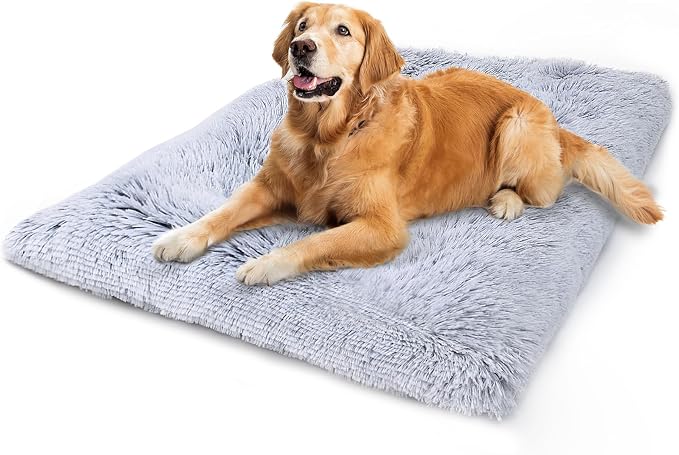 Vonabem Dog Bed, Extra Large, Plush Soft Pet Beds for XL Dogs, Crate Pad, Washable, 41L x 27W x 2H Inches, 100 lbs Capacity, Grey | Machine washable, Anti-Slip Bottom, Kennel Pad 41*27", Ultra Soft Cozy, Easy to Care - Image 9
