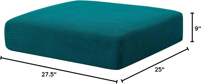 Hokway Couch Cushion Covers Stretch Cushion Covers Sofa Seat Cushion Slipcover Cushion Protector(Teal, Small) - Image 10