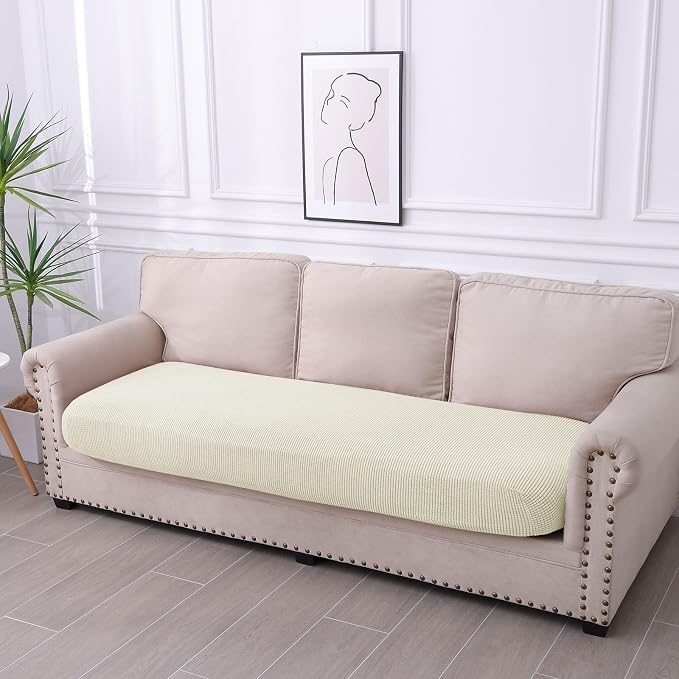 hyha Waterproof Couch Cushion Covers for Pets, Non Slip Sofa Seat Cover | Stretch Jacquard Fabric, Elastic Bottom, Non Slip Fit, Waterproof Protection, Pet Hair Protection (1 Piece for Large) - Image 8