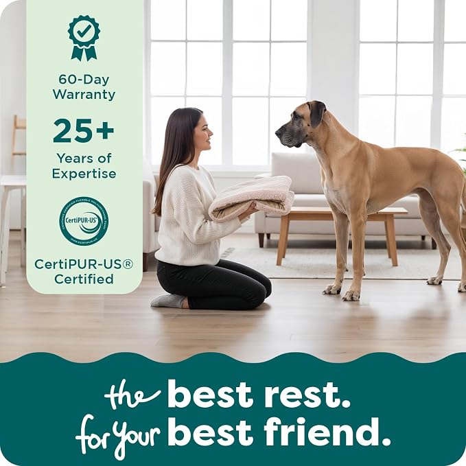 FurHaven Replacement Dog Bed Cover, Contour Luxe Lounger Design, Soft & Breathable Fabric for Cozy Comfort, Machine Washable, Jumbo Plus XXL, Ultra Plush Faux Fur & Suede, Cream - Image 9