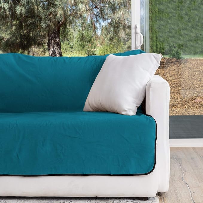 Waterproof Blanket for Bed & Couch Protection, Blue/Beige, 50"x60" | High-Density Heavy-Duty Material – Ultra-Soft & Durable Soft Fleece, Leakproof, Reversible, Silent No-Crinkle Design - Image 6