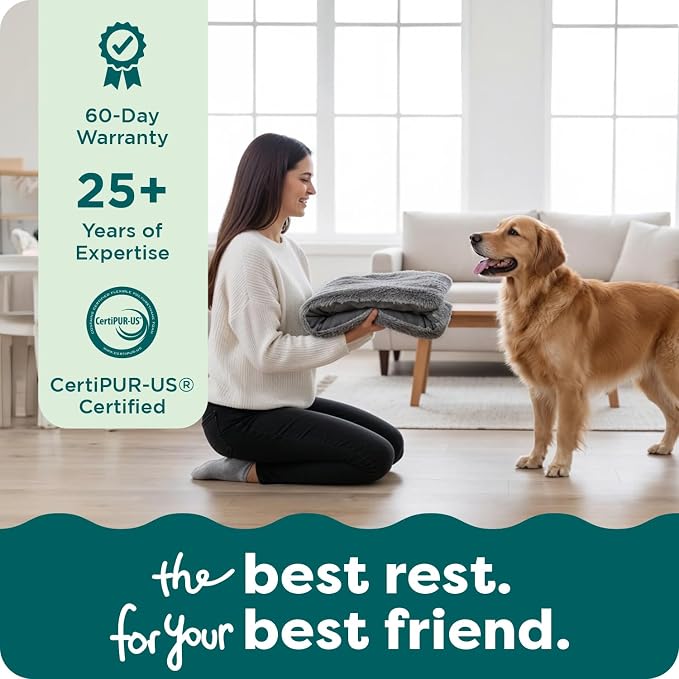 FurHaven Replacement Dog Bed Cover, Long Faux Fur for Calming Cuddlers, Machine Washable, Customizable Filling, Jumbo XL, Gray - Image 9