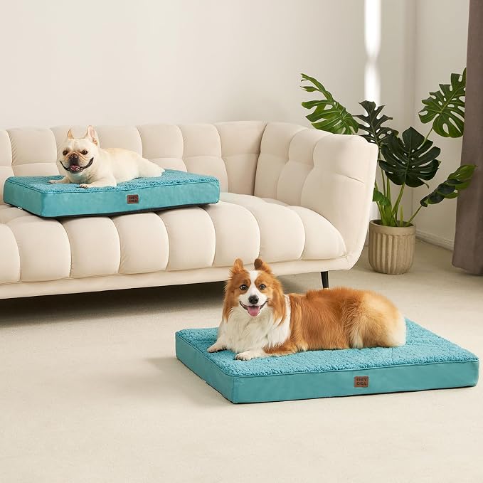 EHEYCIGA Orthopedic Dog Bed Large with Removable Washable Cover, 35x23 | Egg Crate Foam Support, Durable Oxford fabric, Non-Slip Bottom, Machine Washable, Soft Waterproof Plush Pet Bed Mat For Crate - Image 9