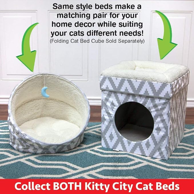 Kitty City Indoor Cat Cube Furniture, White Cube - Image 7