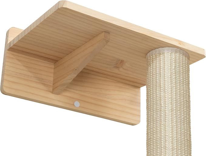 TRIXIE Wall Set 1, Indoor Wall Mounted Cat Scratching Post for Elevated Fun, Climb to Perch, Jumping Platform, Natural - Image 5