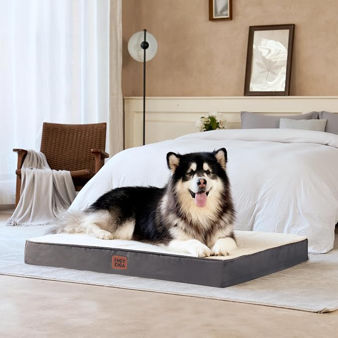 EHEYCIGA Orthopedic Dog Beds, Egg Crate Dog Bed Pet Mat with Washable Removable Cover, All Size Dogs | Egg Crate Foam Support, Durable Oxford fabric, Non-Slip Bottom, Machine Washable, Soft Waterproof Plush Pet Bed Mat For Crate - Image 9