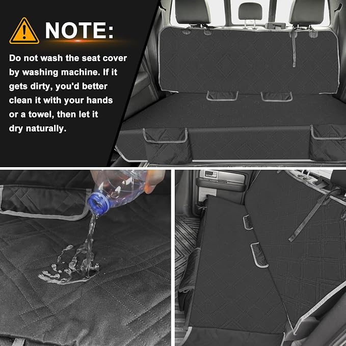 Dog Car Seat Cover for Toyota 4Runner 4 Door 2009-2024 | Waterproof Pet Bench Seat Cover for Back Seat, 600D Heavy Duty Scratch Proof Nonslip Truck Seat Covers for Dogs - Image 6