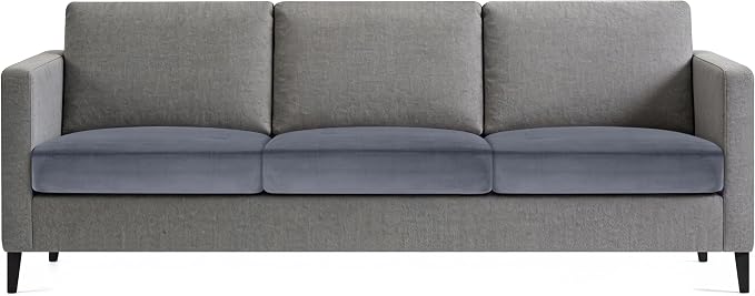 Hokway Velvet Couch Cushion Covers Water Resistant Seat Covers Stretch Sofa Cushion Protector(3 Cushion XL-Sofa, Grey) - Image 9