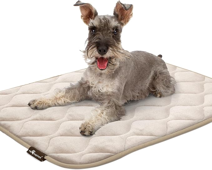 Paw Inspired Washable Padded Crate Mats for Dogs, Beige, 35x22 Inch | Fits 36-inch Kennels, Leakproof, Waterproof Bottom, Plush Dog Pad, Pet Bed - Image 7