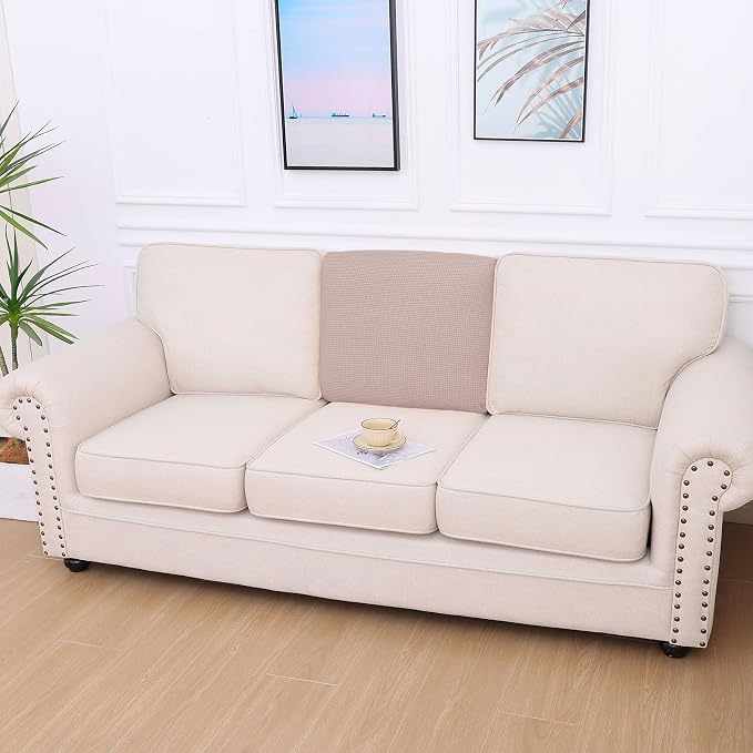hyha Waterproof Couch Cushion Covers for Pets, Non Slip Sofa Seat Cover | Stretch Jacquard Fabric, Elastic Bottom, Non Slip Fit, Waterproof Protection, Pet Hair Protection (1 Piece for Backrest M) - Image 8