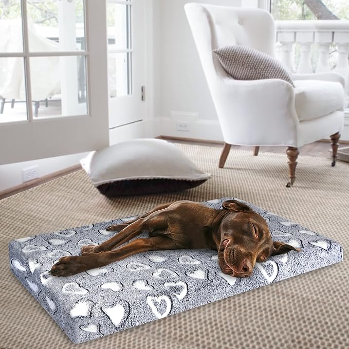 VANKEAN Reversible Cool/Warm Crate Mat Waterproof Washable Firm S-XXL Grey - Image 9