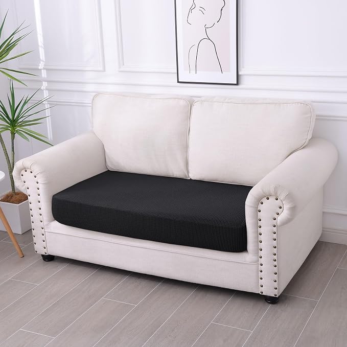 hyha Waterproof Couch Cushion Covers for Pets, Non Slip Sofa Seat Cover | Stretch Jacquard Fabric, Elastic Bottom, Non Slip Fit, Waterproof Protection, Pet Hair Protection (1 Piece for Medium) - Image 7