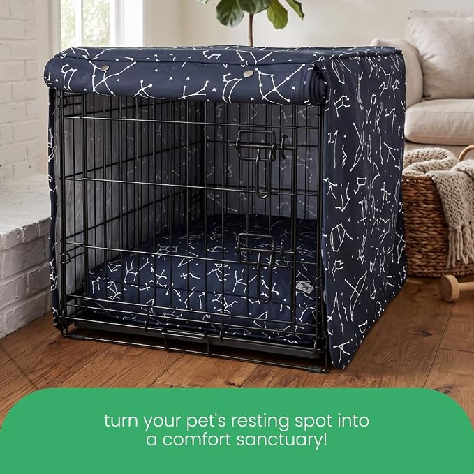 Molly Mutt Rocketman Dog Crate Cover, 100% Cotton Canvas Cover with 2 Roll-Up Panels, Ideal for Dog or Cat Crate, Durable, Washable, and Free of Harmful Chemicals, 30" x 19" x 21" - Image 7