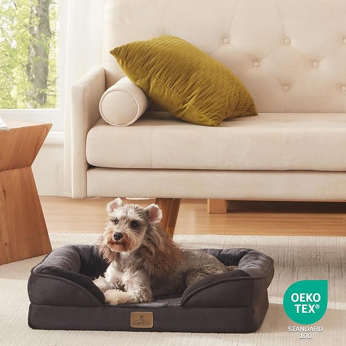 Bedfolks Orthopedic Dog Bed, Waterproof Dog Sofa Bed for Small Dogs & Cats, Egg Foam Pet Couch Bed with Removable Washable Cover and Nonslip Bottom, Black - Image 8