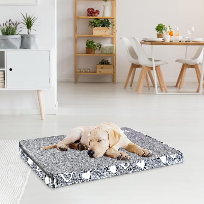VANKEAN Reversible Cool/Warm Crate Mat Waterproof Washable Firm S-XXL Grey - Image 9