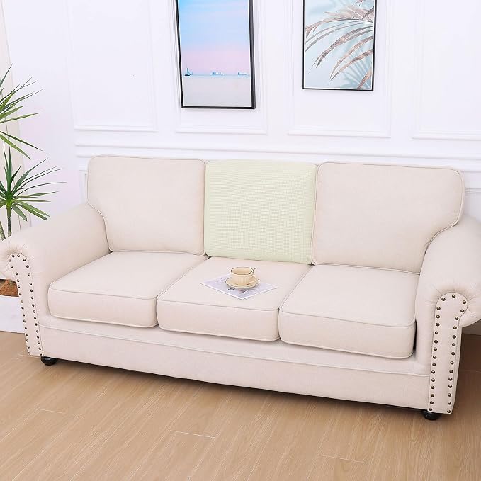 hyha Waterproof Couch Cushion Covers for Pets, Non Slip Sofa Seat Cover | Stretch Jacquard Fabric, Elastic Bottom, Non Slip Fit, Waterproof Protection, Pet Hair Protection (1 Piece for Backrest M) - Image 8