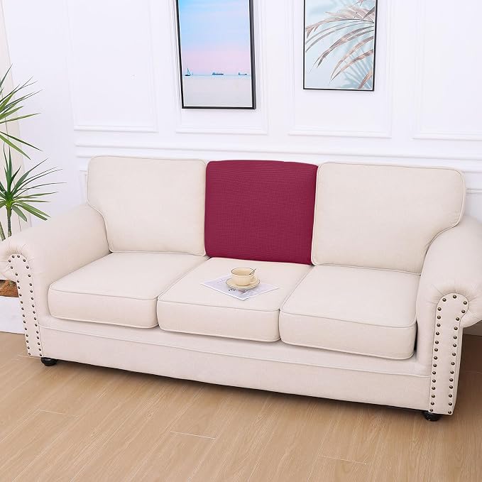 hyha Waterproof Couch Cushion Covers for Pets, Non Slip Sofa Seat Cover | Stretch Jacquard Fabric, Elastic Bottom, Non Slip Fit, Waterproof Protection, Pet Hair Protection (1 Piece for Backrest L) - Image 7