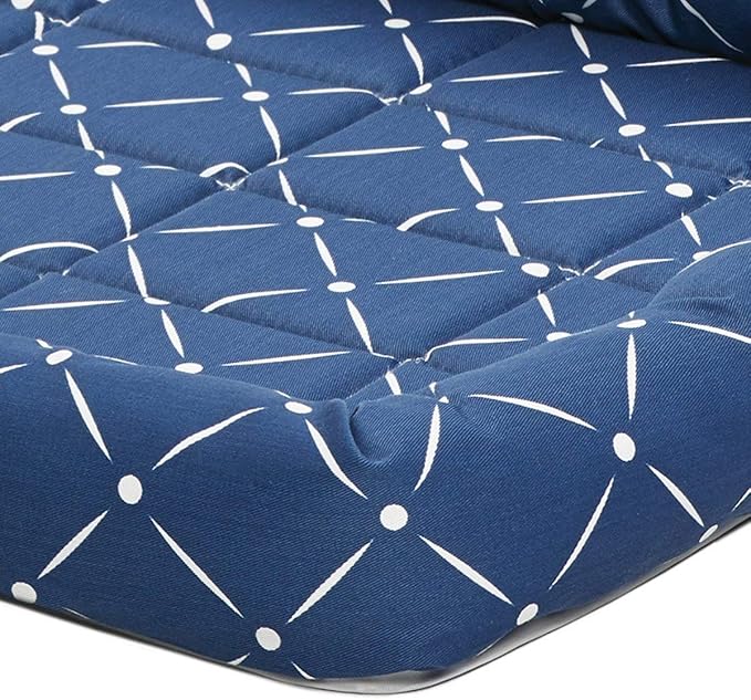 Midwest Homes for Pets 40230-BLD Quiet Time Couture Ashton Bolster Pet Bed, Medium Dog/30, Blue - Image 5