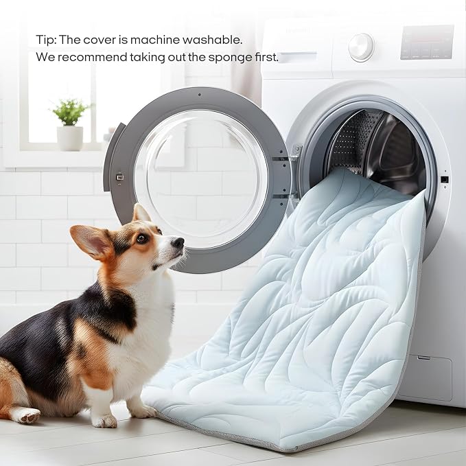 Vagascape Dog Cooling Mat 5.0 Version Built-in Ice Pack, Long-Lasting Cool | 6–8h Cooling, Ultra Thick Soft Vine Pattern Pet Cooling Mat, Washable Foldable Large Cooling Pad for Indoor, 35" x 27" - Image 8
