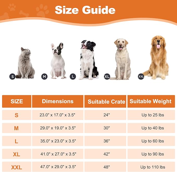 POCBLUE Deluxe Washable XL Dog Bed Dog Crate Mat 41 inch Comfy Fluffy Kennel Pad Anti-Slip for Dogs Up to 90 lbs, 41" x 27", Grey - Image 6