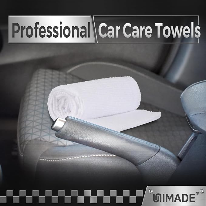 UNIMADE Shop Towel Rag, 200 Pack Reusable Microfiber Cleaning Cloth | Rags Bulk Lint Free Towels for Car Kitchen Automotive Bar Mechanic Restaurant Garage, 11.5"x 11.5", White - Image 8