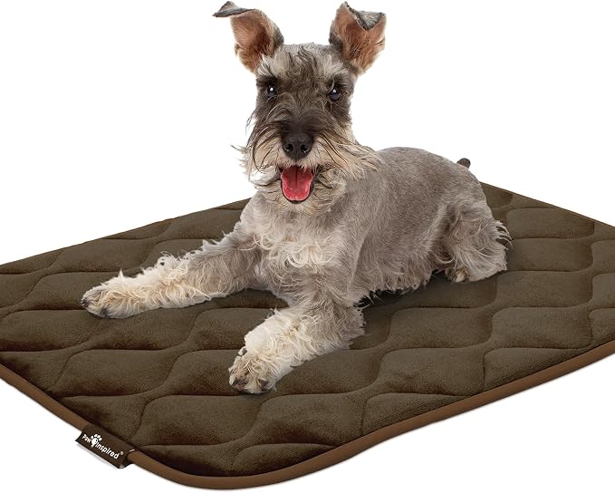 Paw Inspired Washable Padded Crate Mats for Dogs, Dark Brown, 35x22 Inch | Fits 36-inch Kennels, Leakproof, Waterproof Bottom, Plush Dog Pad, Pet Bed - Image 7